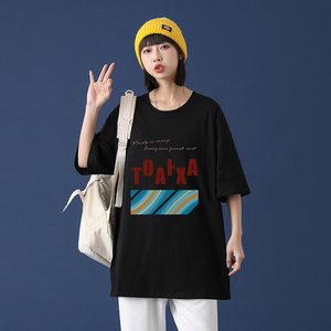 短袖t恤男装潮牌宽松半袖港风体恤ins韩版潮流百搭A161-T40-P25图片