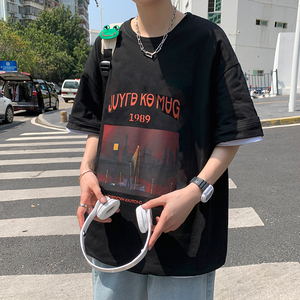 短袖T恤潮牌夏季港风ins潮流百搭宽松打底衫上衣服A161-T41-P25图片