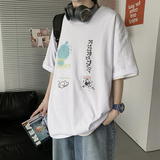 短袖T恤男潮牌ins夏季大码宽松2021新款潮流百搭衣服A161-T24-P25，男装T恤，电商A161