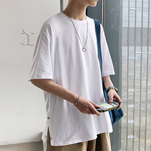 短袖男潮牌日系印花宽松半袖夏天ins潮流个性t恤A161-T003-P30图片