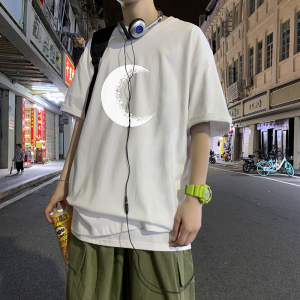 夏季新款潮牌短袖男ins潮简约百搭韩版潮流t恤打底衫A161-T09图片