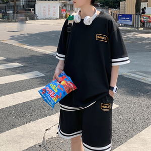 休闲运动套装男装一套搭配帅气潮牌夏季2021款衣服A161-TZ01-P45,男装套装,电商A161