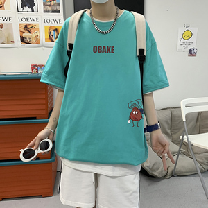 2021年夏季短袖t恤男半截袖上衣服潮流宽松ins体恤A161-T21-P25图片