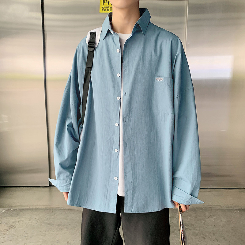 短袖衬衫夏季薄款韩版潮流衣服潮宽松百搭休闲外套A161-C14,男装衬衫,电商A161