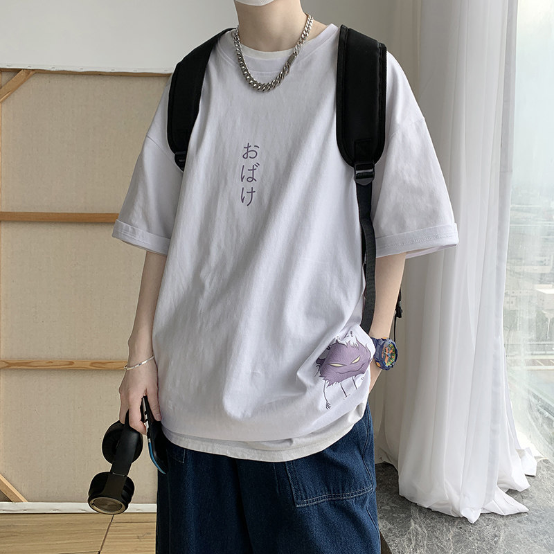 港风短袖t恤男夏季韩版潮流百搭圆领个性时尚男体恤A161-T23-P25,男装T恤,电商A161