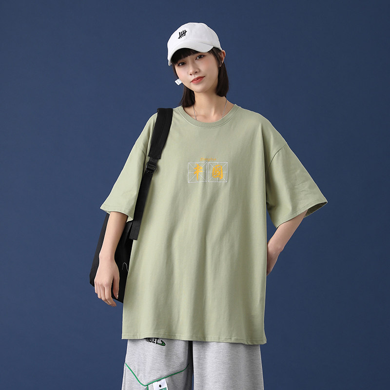潮牌国潮短袖T恤半袖体恤上衣韩版潮流情侣装夏季A161-T43-P25,男装T恤,电商A161