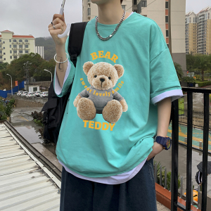 男短袖t恤2021夏季新款韩版潮牌宽松春秋潮流男装A161-T03图片