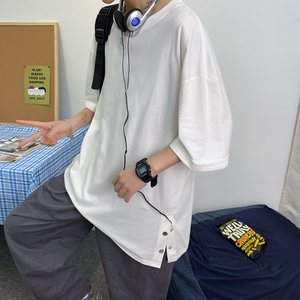 2021新款夏季男士短袖t恤潮牌潮流宽松ins港风衣服A161-T003图片
