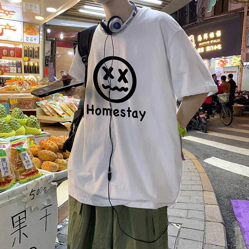t恤男短袖ins潮牌早春韩版百搭潮流百搭夏季宽松衣服A161-T15图片