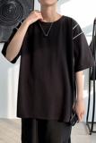 短袖男潮牌宽松夏季t恤潮流嘻哈衣服ins超火港风百搭A161-B09，男装T恤，电商A161