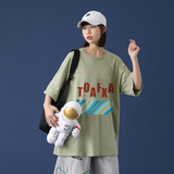 短袖t恤男装潮牌宽松半袖港风体恤ins韩版潮流百搭A161-T40-P25，男装T恤，电商A161