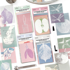 梦的呓语A7M5书写纸便签纸无粘性 韩系ins风手绘苹果植物手帐打底