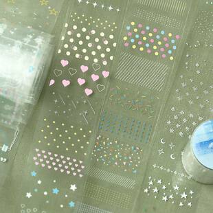 饰胶带星心点点咕卡手帐diy贴纸 NOTEFOR一键get灵感PET模切点缀装