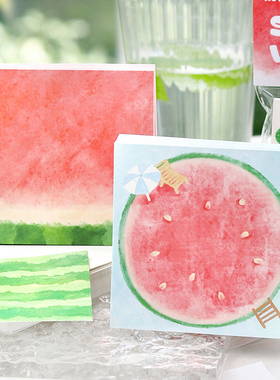 NOTE FOR100张西瓜便签 闪亮的西瓜 清新记事留言便签手账素材纸