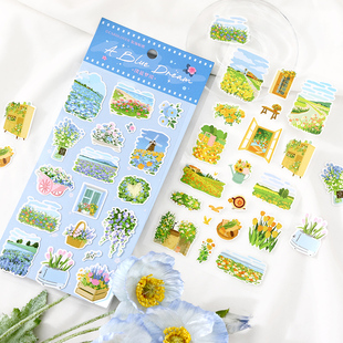 信的恋人 合成纸贴纸只有花知道系列 文艺花卉手账笔记本装饰贴纸