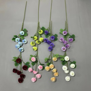 外贸跨境仿真花6头丁香花家居摆件轻奢软装婚庆装饰手工假花批发