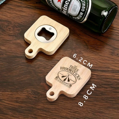 【可预定】 三把扫帚餐厅 开瓶器 木质磁吸冰箱贴 hp同人周边