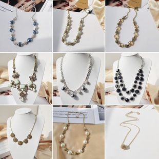 潮牌欧美出口余monet带 水晶高级气质百搭奢华大气个性项链女