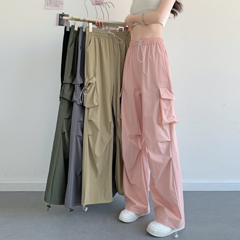 工装裤女美式夏季薄款新款冲锋小个子休闲直筒高腰登山