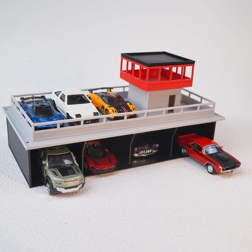 64比例微缩场景车库模型一