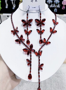 欧美风奢华重工锆石项链