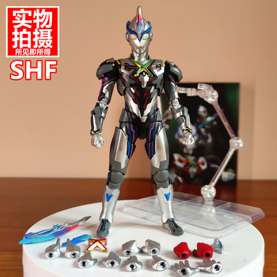 BO厂魂限定SHF 艾克斯奥特曼 X 超越形态 大空大地 可动手办 礼物