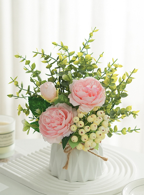 高档仿真花摆设装饰品假花花艺摆件客厅茶几餐桌高级感逼真小摆花