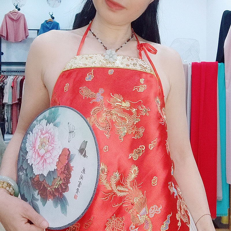 语衣涵紫手工定制肚兜加棉保暖绸缎性感内衣古典中国风本命年