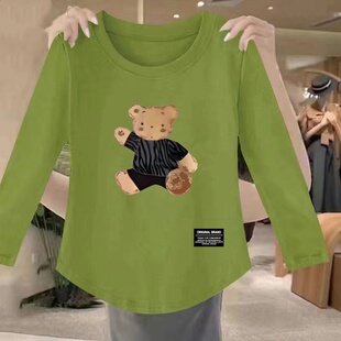 胖mm显瘦上衣打底衫 t恤女宽松大码 中老年长袖 清仓捡漏外贸妈妈装