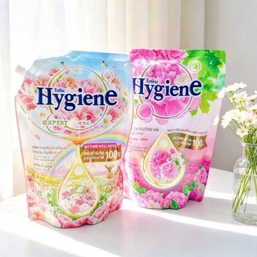 泰国进口Hygiene浓缩柔顺剂林间彩虹柔软衣物防静电持久留香1L