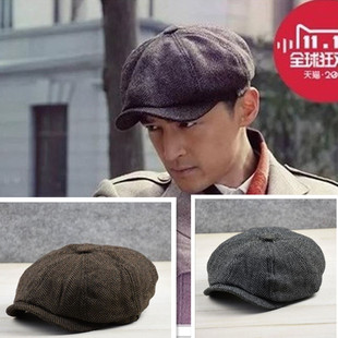 春秋新品休闲帽子棉布英伦男士鸭舌帽贝雷帽八角帽报童帽导演帽潮
