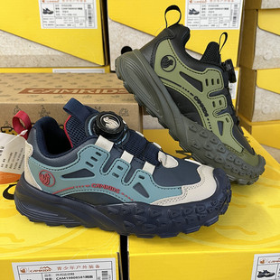 撤柜儿童运动鞋冬季二棉加绒保暖男童皮面防泼水旋转纽扣跑步鞋子