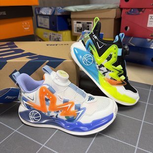 撤柜儿童网面运动鞋春季男女童轻便软底防滑透气旋转纽扣跑步鞋