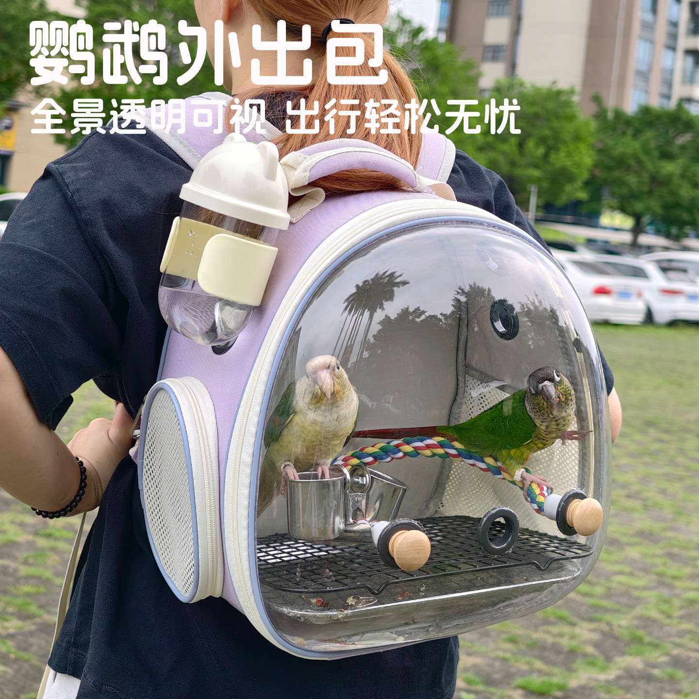 鹦鹉外出包便携鸟笼双肩轻便透气小太玄凤和尚牡丹虎皮携带鸟背包