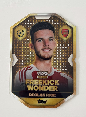 Topps 2025-26 Match Attax 异形卡Chrom卡欧冠球星卡赖斯CA14