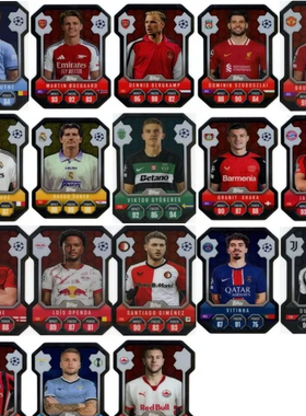 Topps2024-25欧战欧冠异形盾特卡SH球星卡姆巴佩厄德高扎卡奥蓬达