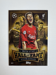 TOPPS 2025-26欧冠名人堂球星卡HOF1杰拉德利物浦小罗内马尔巴萨