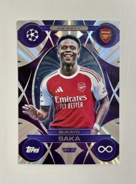 Topps 2025-26 Match Attax欧战欧冠无限特卡IN2 萨卡 阿森纳