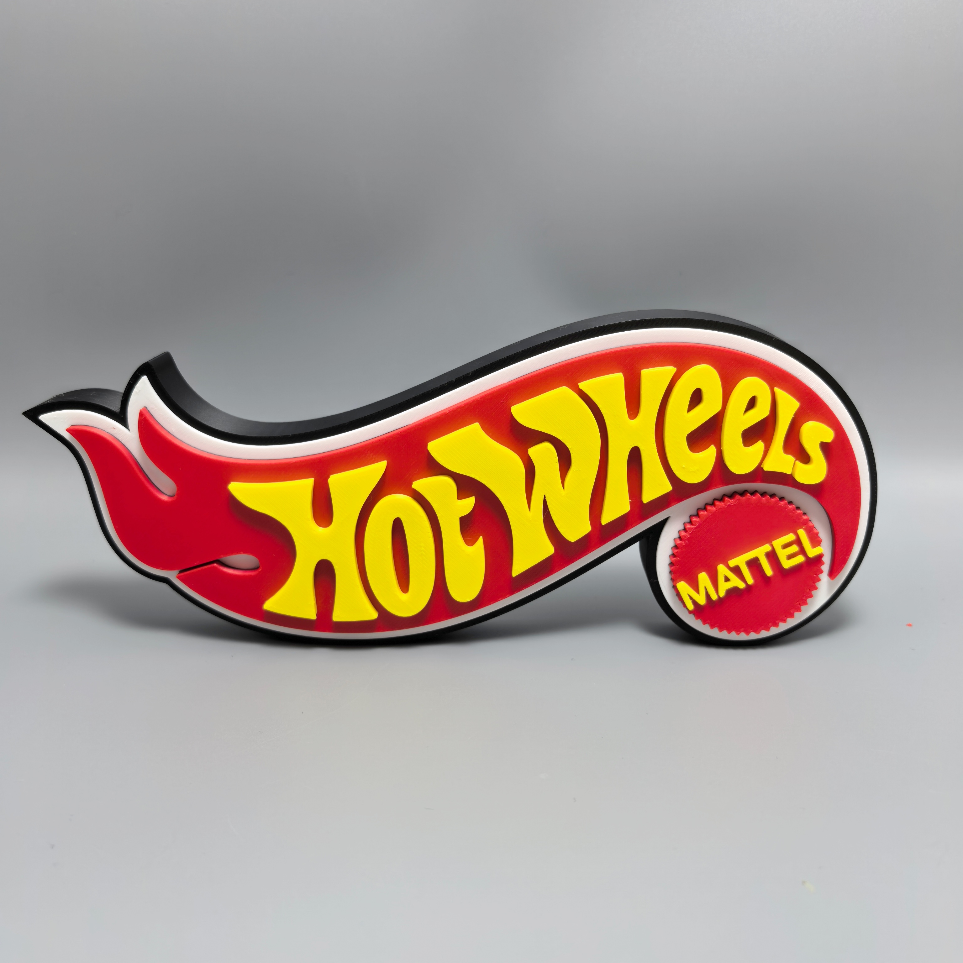 风火轮Hot Wheels标志立牌玩具车模型logo招牌3D打印创意摆件装饰