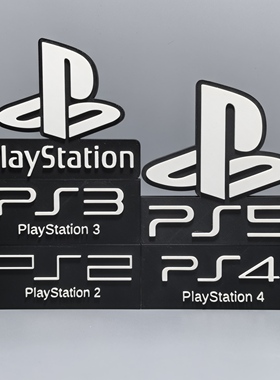 PS游戏主机标志立牌掌机招牌3D打印创意模型装饰摆件PlayStation
