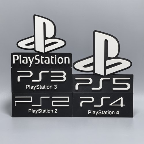 PS游戏主机标志立牌掌机招牌3D打印创意模型装饰摆件PlayStation