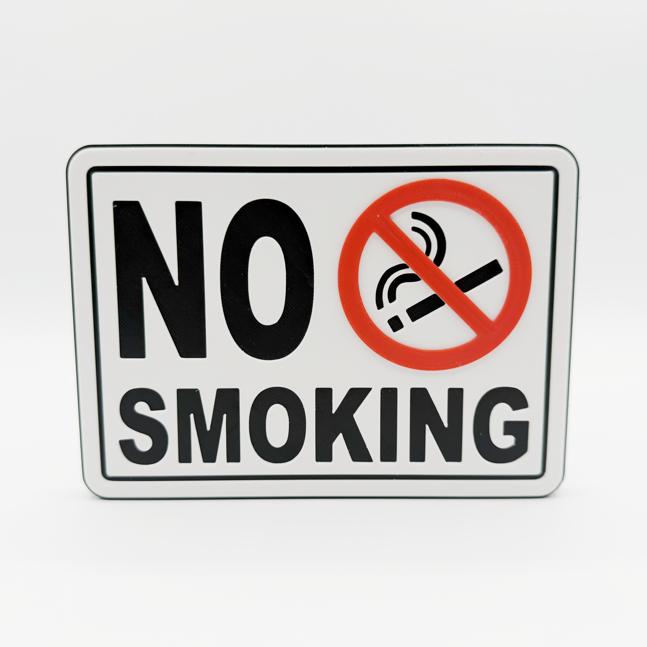 禁止吸烟标志立牌3D打印