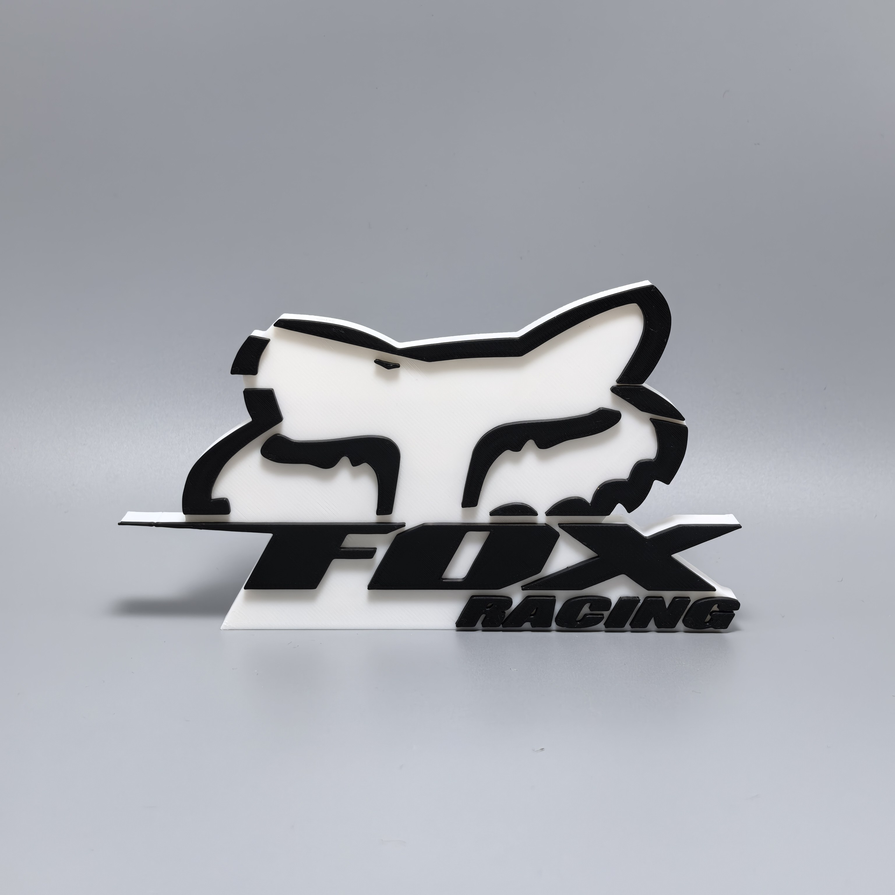 Fox Racing标志立牌狐狸头周边logo摆件3D打印创意模型福克斯赛车