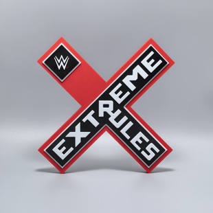 WWE极限规则标志立牌Extreme Rules周边logo摆件3D打印模型立体字