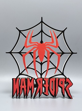 蜘蛛侠标志立牌美剧漫威周边装饰摆件3D打印创意模型高颜值潮玩