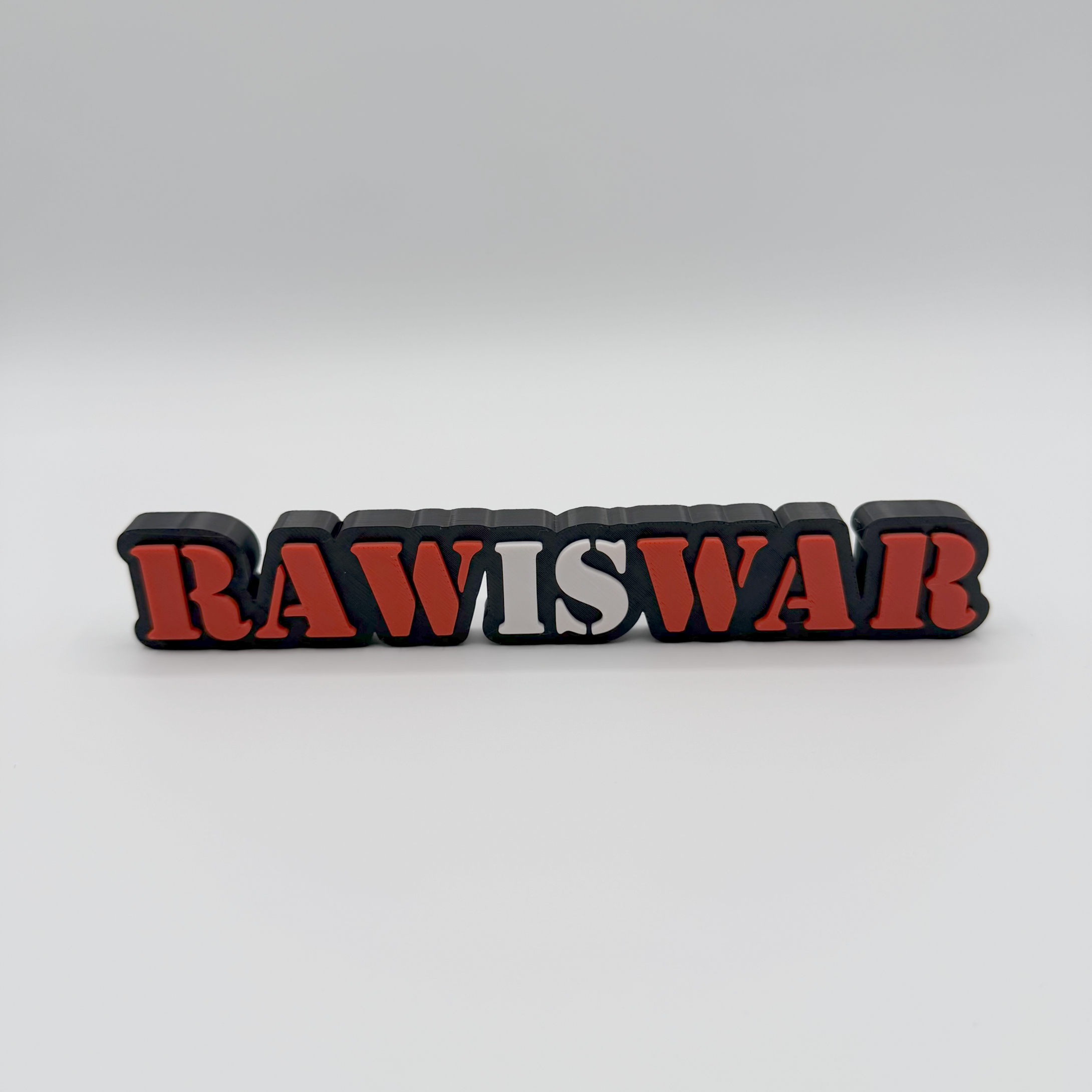 Raw Is War标志立牌WWE招牌logo摆件3D打印创意模型桌墙面装饰WWF