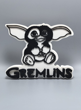 小魔怪Gremlins标志立牌美剧周边招牌3D打印模型高颜值装饰摆件