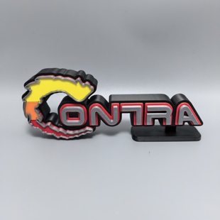 魂斗罗标志立牌怀旧游戏logo招牌子3D打印创意模型装饰摆件Contra