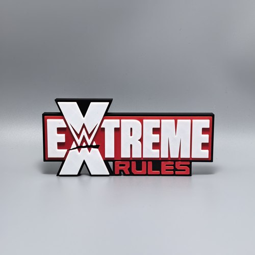 WWE极限规则标志立牌Extreme Rules招牌周边logo摆件3D打印模型字