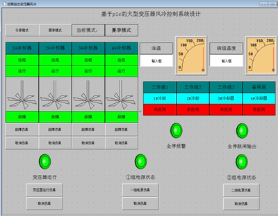 基于plc的变压器风冷控制系统设计西门子200plc程序设计mcgs组态